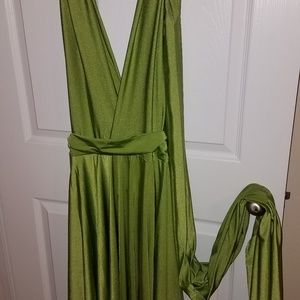 CUSTOM WRAP DRESS SIZE 18 WITH BANDEAU